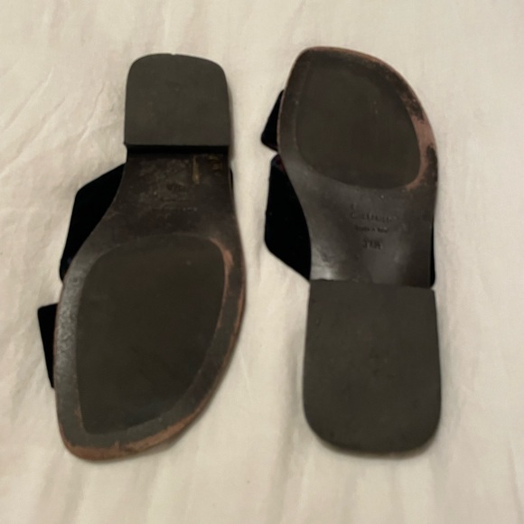 SEIS MARJAN Navy Blue Velvet Slide Sandals. Size 7.5 - Picture 6 of 6